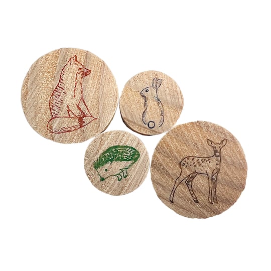Animals Round Wood Stamps by Recollections&#x2122;